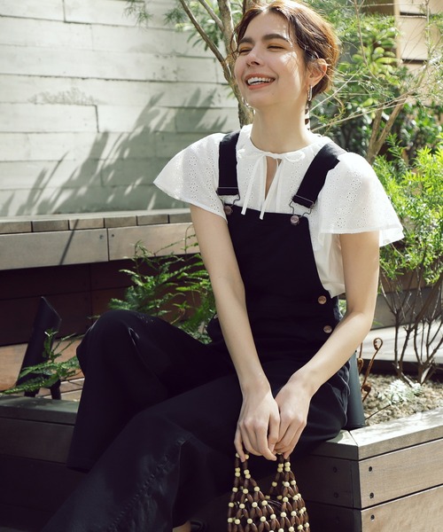 N.（N. Natural Beauty Basic）（エヌエヌナチュラルビューティーベーシック）の「【Wrangler】オーバーオール（サロペット/オーバーオール・レディース・ブラック/ブルー・X-SMALL/SMALL）」の5枚目の写真