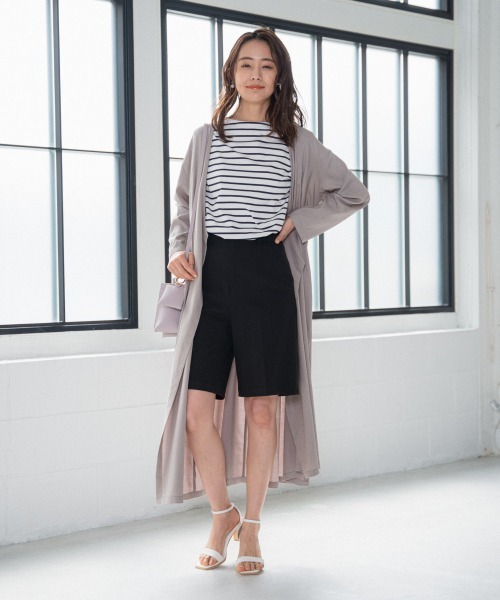 Andemiu（アンデミュウ）の「フレンチボーダーカットソー949667（Tシャツ/カットソー・レディース・ホワイト/ベージュ/ネイビー・FREE）」の12枚目の写真