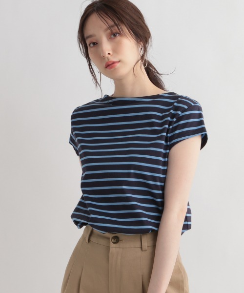 Andemiu（アンデミュウ）の「フレンチボーダーカットソー949667（Tシャツ/カットソー・レディース・ホワイト/ベージュ/ネイビー・FREE）」の13枚目の写真