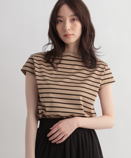 Andemiu（アンデミュウ）の「フレンチボーダーカットソー949667（Tシャツ/カットソー・レディース・ホワイト/ベージュ/ネイビー・FREE）」の5枚目の写真