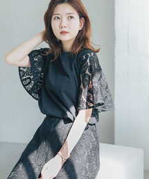 URBAN RESEARCH ROSSO WOMEN | ペイズリーレーススリーブプルオーバー(Tシャツ/カットソー)