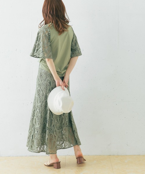 URBAN RESEARCH ROSSO WOMEN（アーバンリサーチ　ロッソ）の「ペイズリーレーススリーブプルオーバー（Tシャツ/カットソー・レディース・ブラック/ミント/グレー系その他・FREE）」の8枚目の写真