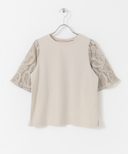 URBAN RESEARCH ROSSO WOMEN（アーバンリサーチ　ロッソ）の「ペイズリーレーススリーブプルオーバー（Tシャツ/カットソー・レディース・ブラック/ミント/グレー系その他・FREE）」の14枚目の写真