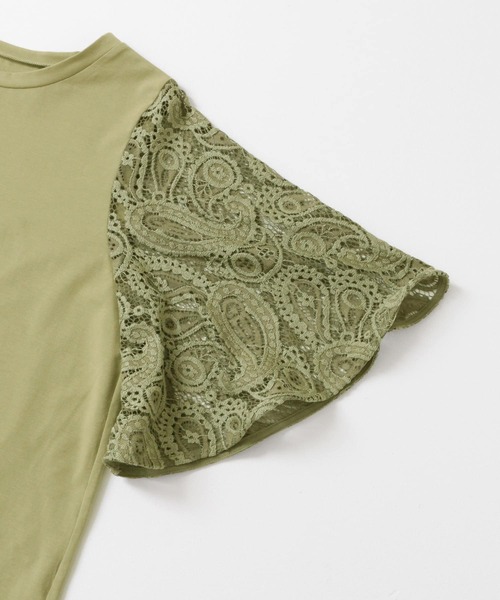 URBAN RESEARCH ROSSO WOMEN（アーバンリサーチ　ロッソ）の「ペイズリーレーススリーブプルオーバー（Tシャツ/カットソー・レディース・ブラック/ミント/グレー系その他・FREE）」の17枚目の写真