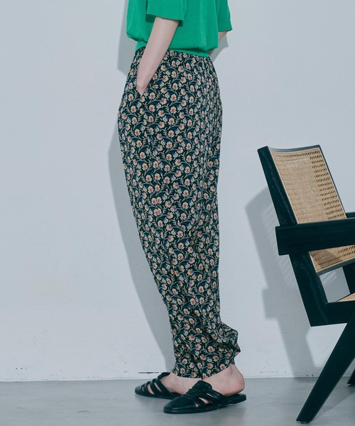 【DRIES VAN NOTEN】FW23 花柄 イージーパンツ Green 送料関税込 org.jpg