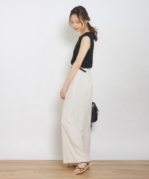 Crisp（クリスプ）の「2タックワイドパンツ（その他パンツ・レディース・ダークブラウン/ナチュラル・FREE）」の6枚目の写真