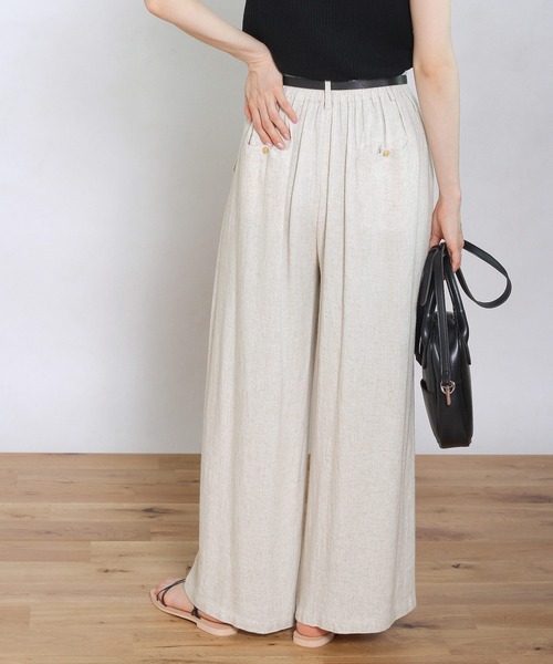 Crisp（クリスプ）の「2タックワイドパンツ（その他パンツ・レディース・ダークブラウン/ナチュラル・FREE）」の7枚目の写真
