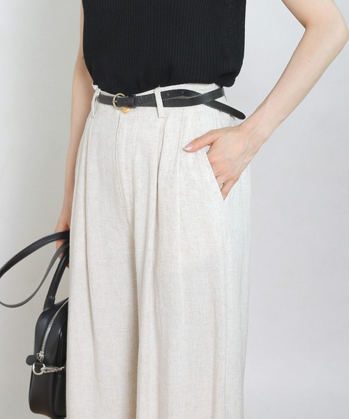 Crisp（クリスプ）の「2タックワイドパンツ（その他パンツ・レディース・ダークブラウン/ナチュラル・FREE）」の8枚目の写真