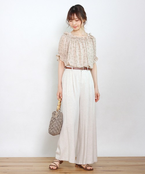 Crisp（クリスプ）の「2タックワイドパンツ（その他パンツ・レディース・ダークブラウン/ナチュラル・FREE）」の11枚目の写真