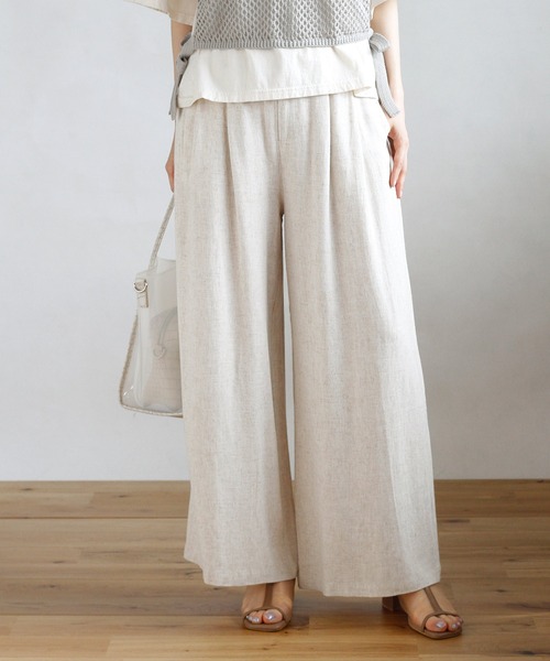 Crisp（クリスプ）の「2タックワイドパンツ（その他パンツ・レディース・ダークブラウン/ナチュラル・FREE）」の10枚目の写真