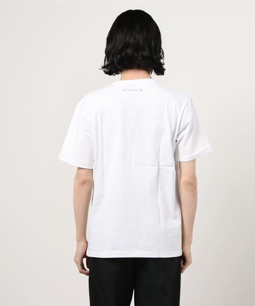 TRAP/U (トラップユー)の「16/-天竺空紡糸 フロント&バック ワンポイント プリント コットン 半袖 Tシャツ(Tシャツ/カットソー・メンズ・ホワイト/ブラック・M/L)」の10枚目の写真
