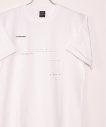 16/-天竺空紡糸 フロント&バック ワンポイント プリント コットン 半袖 Tシャツ