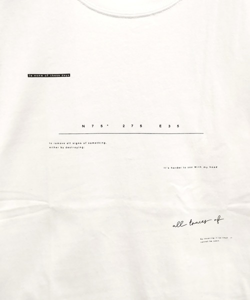 TRAP/U (トラップユー)の「16/-天竺空紡糸 フロント&バック ワンポイント プリント コットン 半袖 Tシャツ(Tシャツ/カットソー・メンズ・ホワイト/ブラック・M/L)」の3枚目の写真