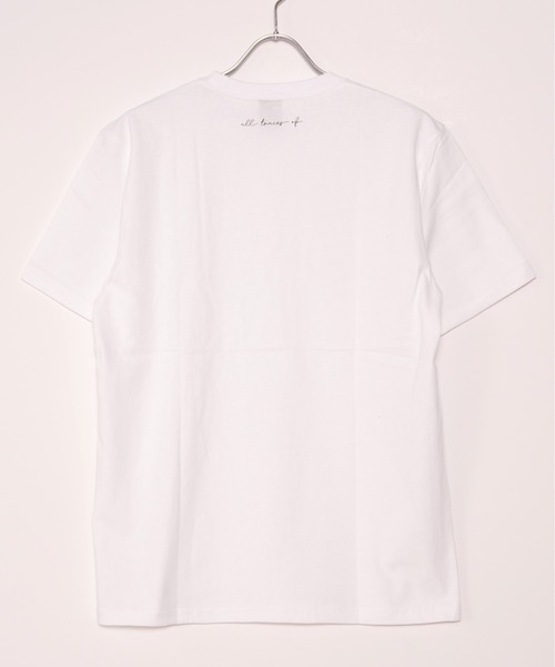 TRAP/U (トラップユー)の「16/-天竺空紡糸 フロント&バック ワンポイント プリント コットン 半袖 Tシャツ(Tシャツ/カットソー・メンズ・ホワイト/ブラック・M/L)」の7枚目の写真