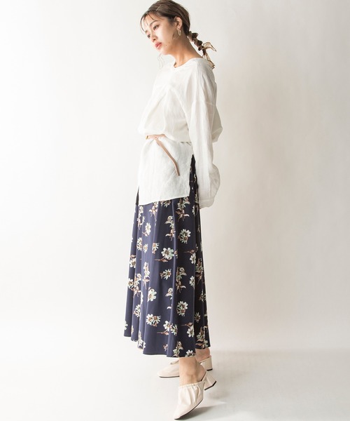 MILLION CARATS(ミリオンカラッツ)の「【STYLE4】フレンチリネン2WAYロングシャツ(シャツ/ブラウス・レディース・オフホワイト/オレンジ/ネイビー・FREE)」の10枚目の写真