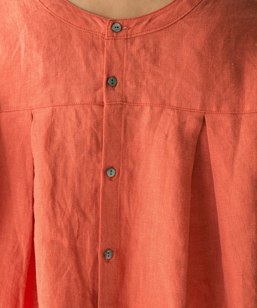 MILLION CARATS(ミリオンカラッツ)の「【STYLE4】フレンチリネン2WAYロングシャツ(シャツ/ブラウス・レディース・オフホワイト/オレンジ/ネイビー・FREE)」の14枚目の写真