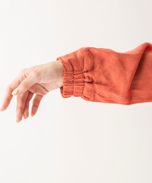 MILLION CARATS(ミリオンカラッツ)の「【STYLE4】フレンチリネン2WAYロングシャツ(シャツ/ブラウス・レディース・オフホワイト/オレンジ/ネイビー・FREE)」の15枚目の写真