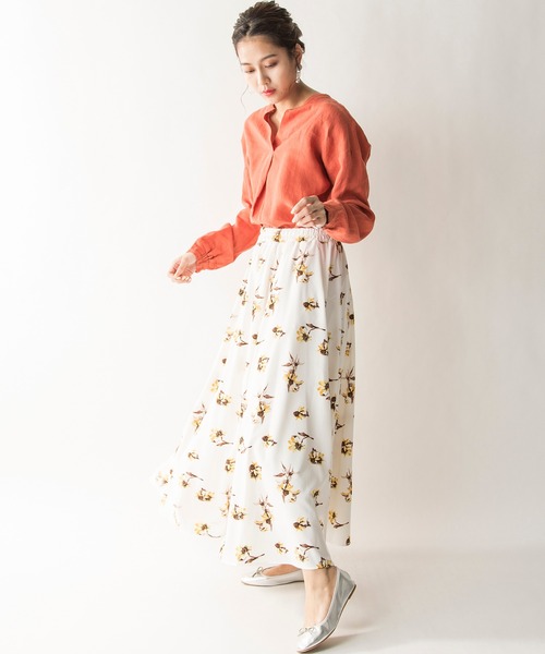 MILLION CARATS(ミリオンカラッツ)の「【STYLE4】フレンチリネン2WAYロングシャツ(シャツ/ブラウス・レディース・オフホワイト/オレンジ/ネイビー・FREE)」の21枚目の写真