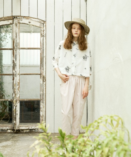 PUAL CE CIN(ピュアルセシン)の「綿麻ツイルテーパードパンツ(その他パンツ・レディース・アイボリー/スミクロ/ベージュ/サックスブルー/イエロー/ピンク・FREE)」の20枚目の写真