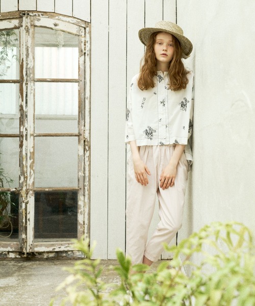 PUAL CE CIN(ピュアルセシン)の「綿麻ツイルテーパードパンツ(その他パンツ・レディース・アイボリー/スミクロ/ベージュ/サックスブルー/イエロー/ピンク・FREE)」の21枚目の写真