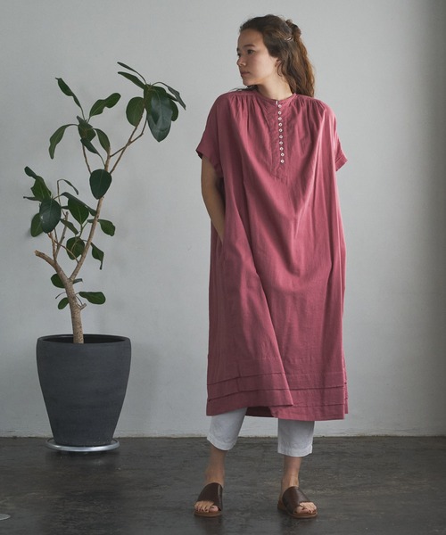 PUAL CE CIN(ピュアルセシン)の「綿麻ツイルテーパードパンツ(その他パンツ・レディース・アイボリー/スミクロ/ベージュ/サックスブルー/イエロー/ピンク・FREE)」の14枚目の写真