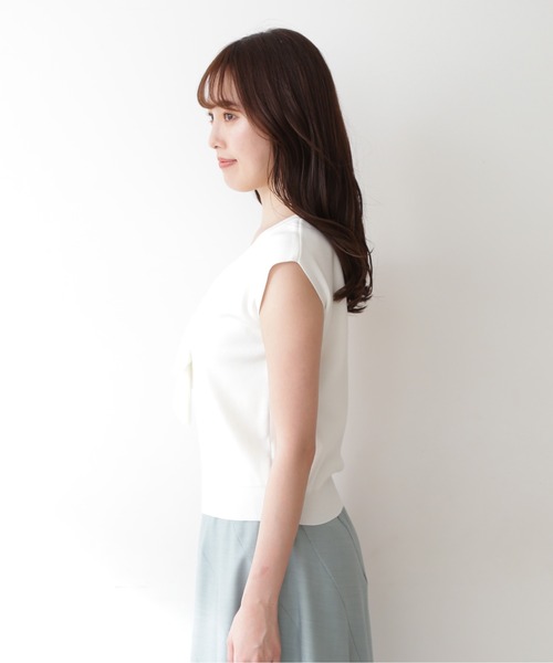 JILL by JILL STUART（ジルバイジルスチュアート）の「◇フロントラッフルタンク（ニット/セーター・レディース・ホワイト/ブラック/ブルー・FREE）」の11枚目の写真