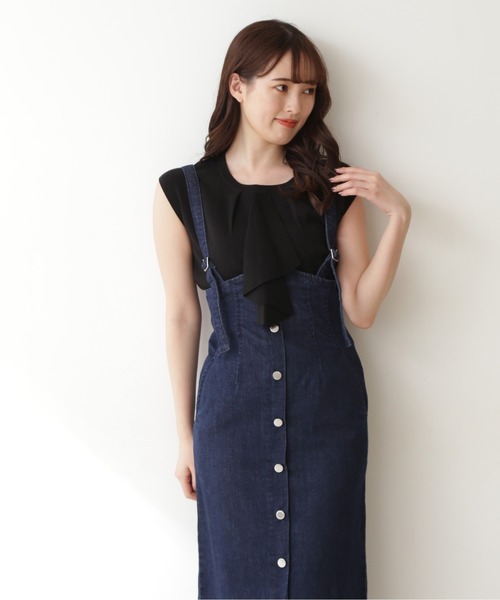 JILL by JILL STUART（ジルバイジルスチュアート）の「◇フロントラッフルタンク（ニット/セーター・レディース・ホワイト/ブラック/ブルー・FREE）」の10枚目の写真