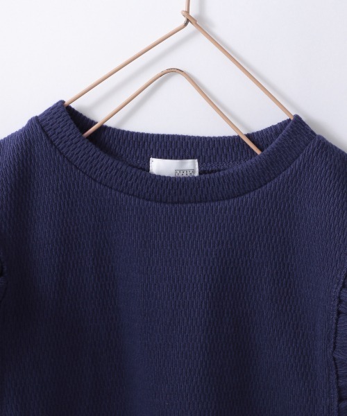 LOWRYS FARM（ローリーズファーム）の「ソデフリルＳＳ　947067（Tシャツ/カットソー・キッズ・ブラック/アイボリー/ブルー/ダークブラウン・130cm/120cm/150cm/140cm/110cm）」の6枚目の写真