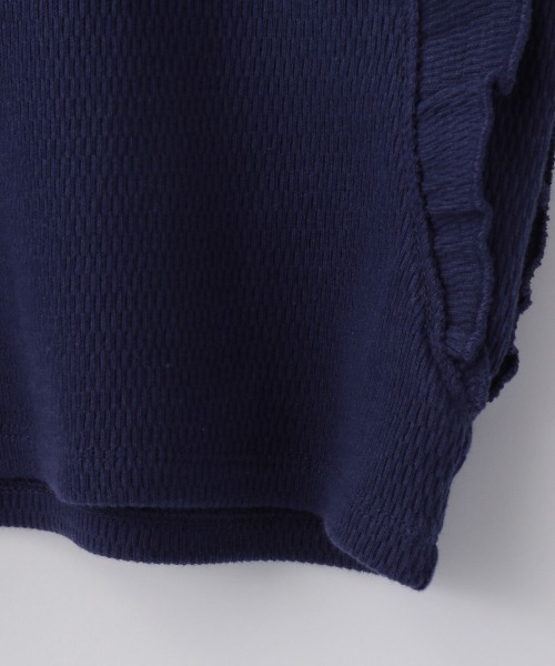 LOWRYS FARM（ローリーズファーム）の「ソデフリルＳＳ　947067（Tシャツ/カットソー・キッズ・ブラック/アイボリー/ブルー/ダークブラウン・130cm/120cm/150cm/140cm/110cm）」の9枚目の写真