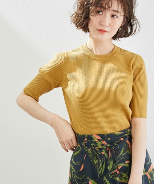 ROPE' PICNIC（ロペピクニック）の「【ORGANIC COTTON】リブ編み半袖