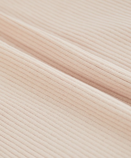 ROPE' PICNIC（ロペピクニック）の「【ORGANIC COTTON】リブ編み半袖プルオーバー（ニット/セーター・レディース・スミクロ/ベージュ系その他/ブルー系その他4/マスタード・38）」の15枚目の写真