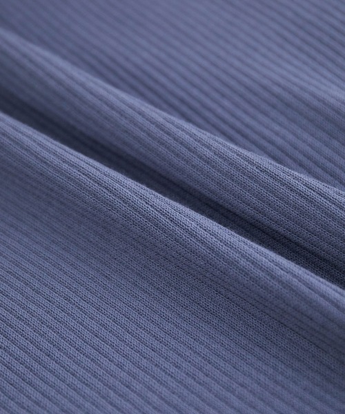 ROPE' PICNIC（ロペピクニック）の「【ORGANIC COTTON】リブ編み半袖プルオーバー（ニット/セーター・レディース・スミクロ/ベージュ系その他/ブルー系その他4/マスタード・38）」の12枚目の写真