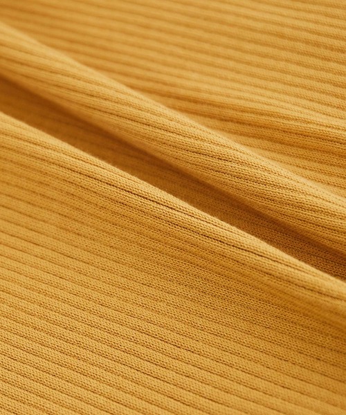 ROPE' PICNIC（ロペピクニック）の「【ORGANIC COTTON】リブ編み半袖プルオーバー（ニット/セーター・レディース・スミクロ/ベージュ系その他/ブルー系その他4/マスタード・38）」の6枚目の写真