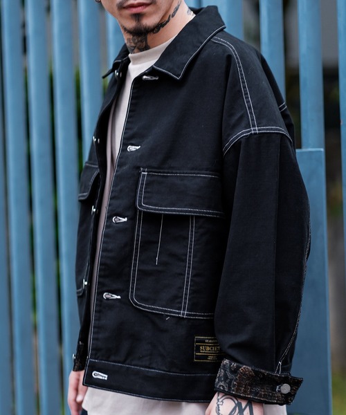 Subciety(サブサエティ)の「COVER ALL SHIRT(カバーオール・メンズ・ベージュ/ブラック/ホワイト・LARGE/X-LARGE/MEDIUM/SMALL)」の5枚目の写真