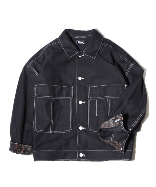 Subciety(サブサエティ)の「COVER ALL SHIRT(カバーオール・メンズ・ベージュ/ブラック/ホワイト・LARGE/X-LARGE/MEDIUM/SMALL)」の13枚目の写真