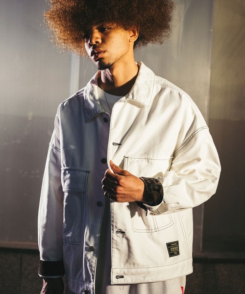 Subciety(サブサエティ)の「COVER ALL SHIRT(カバーオール・メンズ・ベージュ/ブラック/ホワイト・LARGE/X-LARGE/MEDIUM/SMALL)」の12枚目の写真