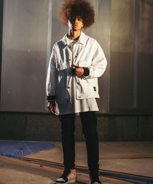 Subciety(サブサエティ)の「COVER ALL SHIRT(カバーオール・メンズ・ベージュ/ブラック/ホワイト・LARGE/X-LARGE/MEDIUM/SMALL)」の9枚目の写真