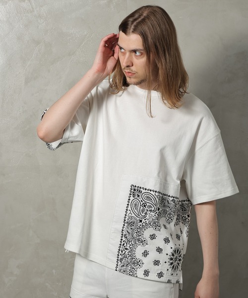 HAV-A-HANK（ハバハンク ）の「JE-HAV-A-HANK.リメイクTEE（Tシャツ/カットソー・メンズ・ホワイト/ブラック/カーキ/ネイビー・M/L）」の13枚目の写真