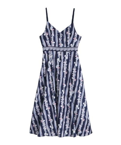 Femme Poetique アクシーズファムポエティック のファッション Femme ワンピース ワンピース ドレス コーラルストライプマリンｏｐ ワンピース Axes