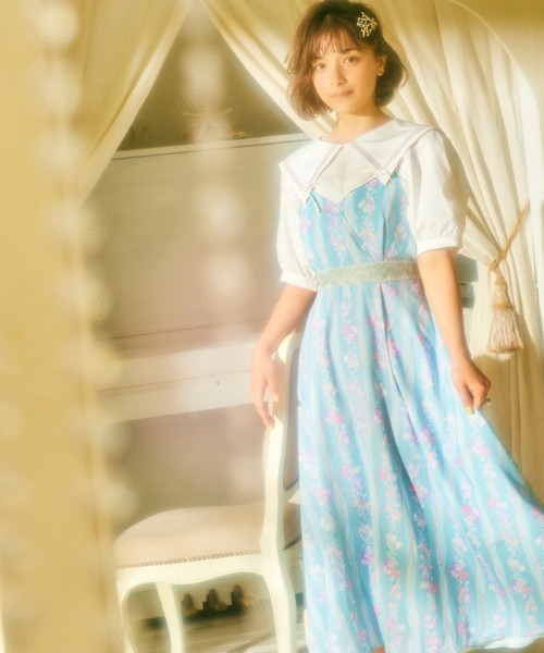 Femme コーラルストライプマリンｏｐ ワンピース Femme Axes Axes Poetique アクシーズファムポエティック のファッション