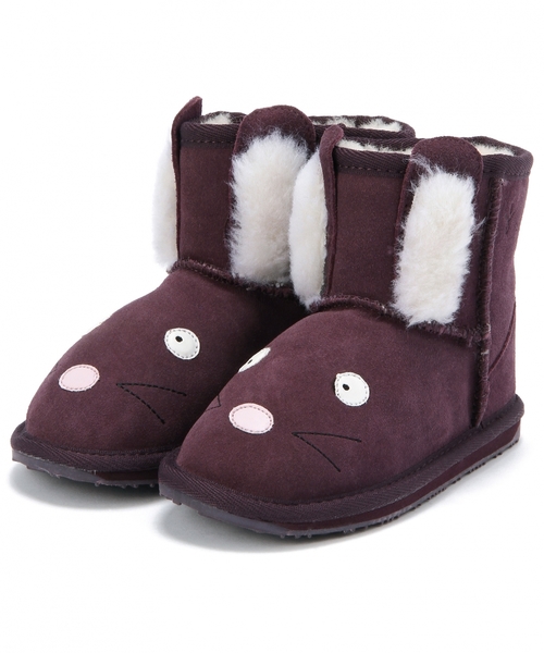 Another Edition(アナザーエディション)の「▲emu CREATURE MINI(ブーツ・キッズ・イエロー/パープル・18cm/16cm)」の1枚目の写真