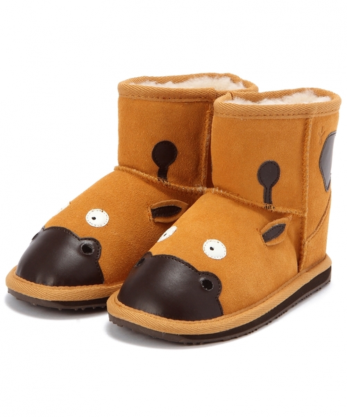 Another Edition(アナザーエディション)の「▲emu CREATURE MINI(ブーツ・キッズ・イエロー/パープル・18cm/16cm)」の2枚目の写真