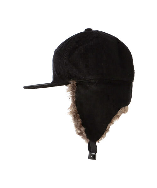 BEAMS HEART(ビームスハート)の「BEAMS HEART / イヤーファー コーデュロイ キャップ(キャップ・メンズ・ブラック・ONE SIZE)」の4枚目の写真