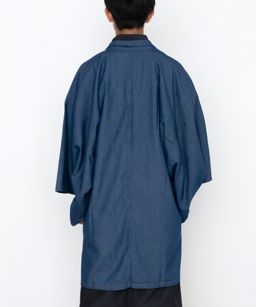KYOETSU（キョウエツ）の「洗えるメンズデニム羽織（着物・メンズ・インディゴブルー/ブラック/ブルー・L/LL/M）」の6枚目の写真