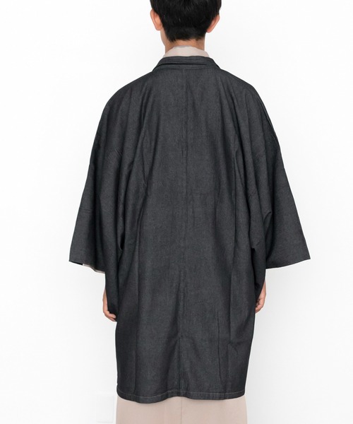 KYOETSU（キョウエツ）の「洗えるメンズデニム羽織（着物・メンズ・インディゴブルー/ブラック/ブルー・L/LL/M）」の10枚目の写真