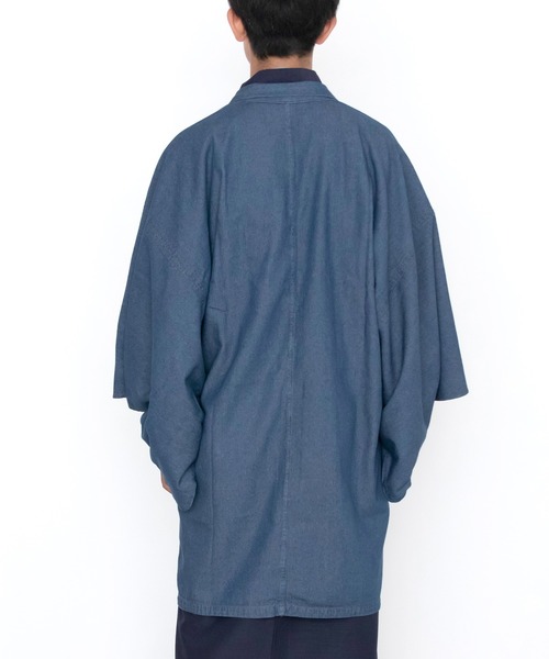 KYOETSU（キョウエツ）の「洗えるメンズデニム羽織（着物・メンズ・インディゴブルー/ブラック/ブルー・L/LL/M）」の14枚目の写真