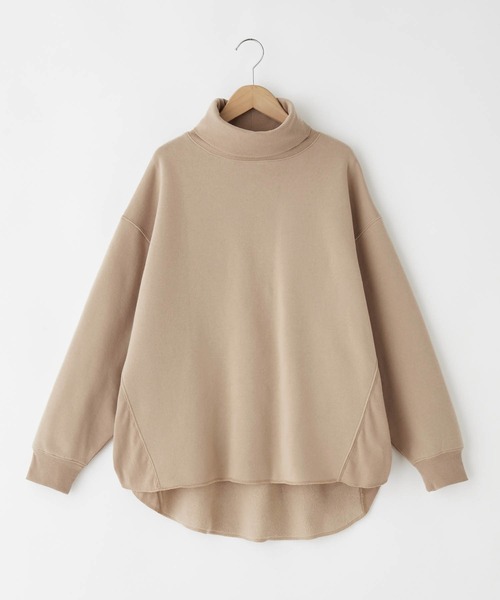 Chaco closet(チャコ クローゼット)の「裏起毛スウェットタートルネックプルオーバー(スウェット・レディース・グレー/オレンジ/ブラック/ブラウン/マスタード/アイボリー/ブルー/ベージュ/グリーン・FREE)」の20枚目の写真