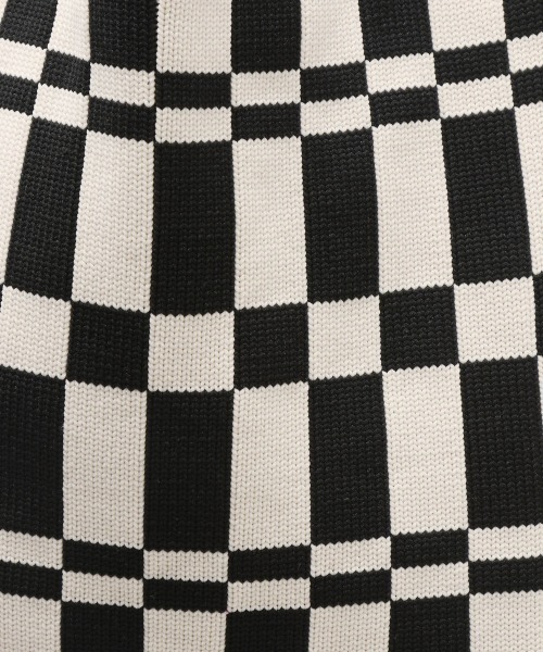 JEANASIS（ジーナシス）の「チェッカーフラッグニットバッグ/959180（トートバッグ・レディース・ブラック系その他/グリーン系その他/レッド系その他・FREE）」の12枚目の写真