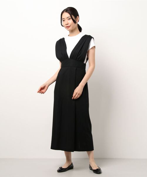 N.（N. Natural Beauty Basic）（エヌエヌナチュラルビューティーベーシック）の「前後2Wayワンピース（ワンピース・レディース・ブラック/ブラック系その他・MEDIUM）」の9枚目の写真