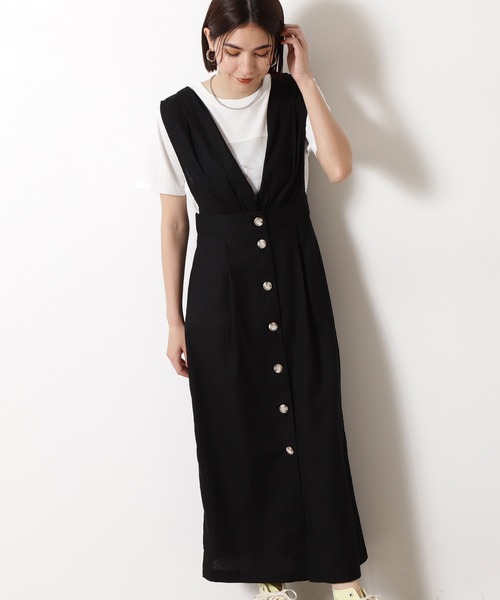 N.（N. Natural Beauty Basic）（エヌエヌナチュラルビューティーベーシック）の「前後2Wayワンピース（ワンピース・レディース・ブラック/ブラック系その他・MEDIUM）」の2枚目の写真